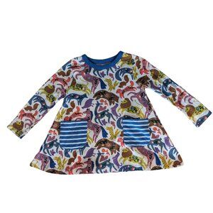 Mini Boden Multicolor Animal Print Shirt